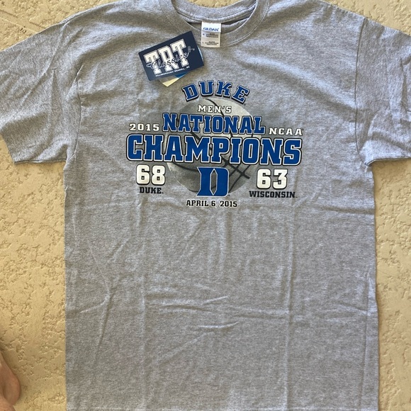 NWT Duke 2015 National Champions T Shirtt Duke Wisconsin size Large - Picture 2 of 6